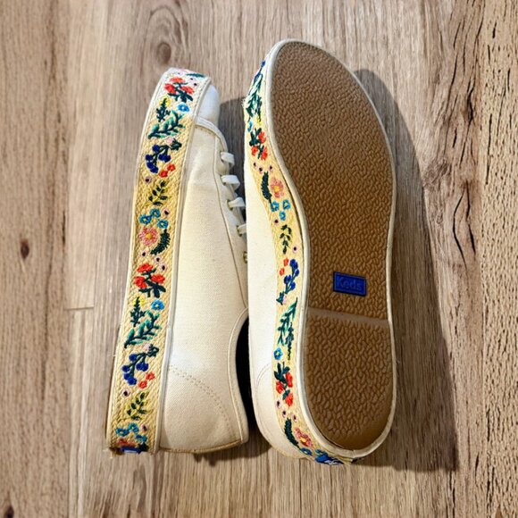 Keds x Rifle Paper Co. Triple Kick Rosalie Embroidered Jute Sneaker - Picture 6 of 7